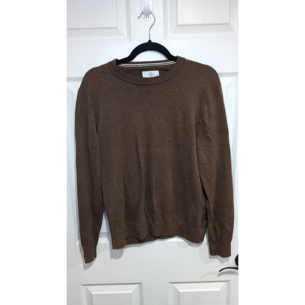 C&A Men's Large Bio Cotton Euro Sweater Chocolate Brown Casual Classic Everyday
